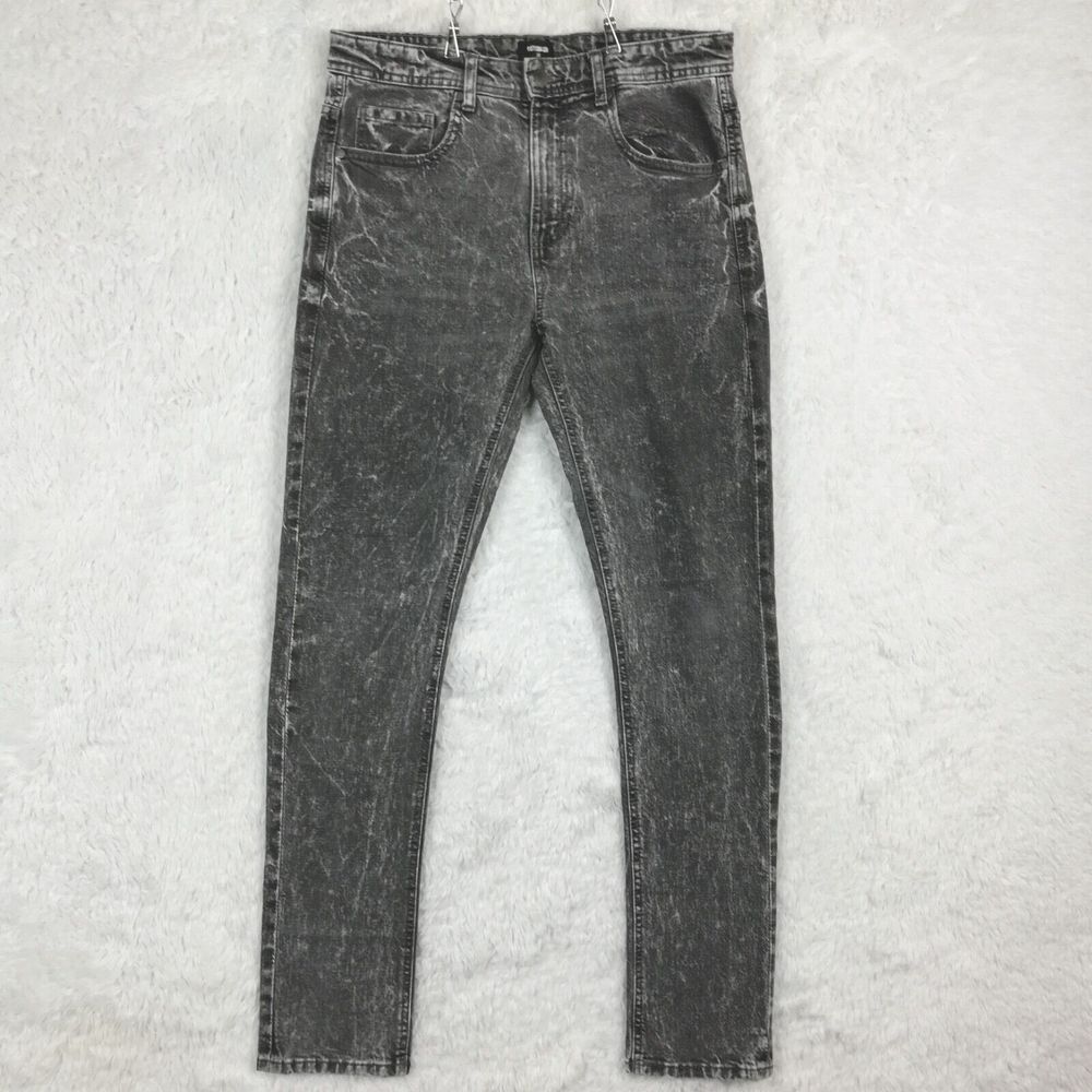 Men's Washed Black Slim Jeans